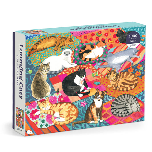 Lounging Cats 1000 Piece Puzzle Galison