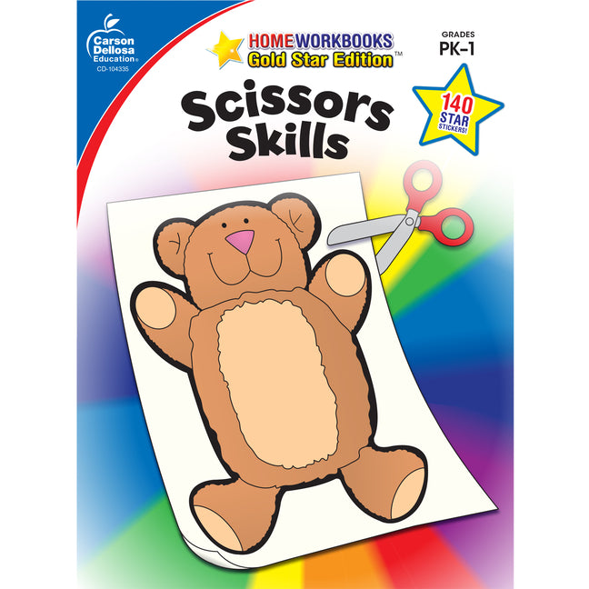 Scissors Skills, Grades Pk - 1: Gold Star Edition Volume 17 Carson Dellosa Education